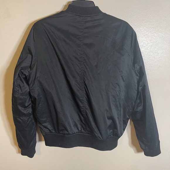 American Eagle Black Classic Bomber Jacket Lg - Picture 4 of 4